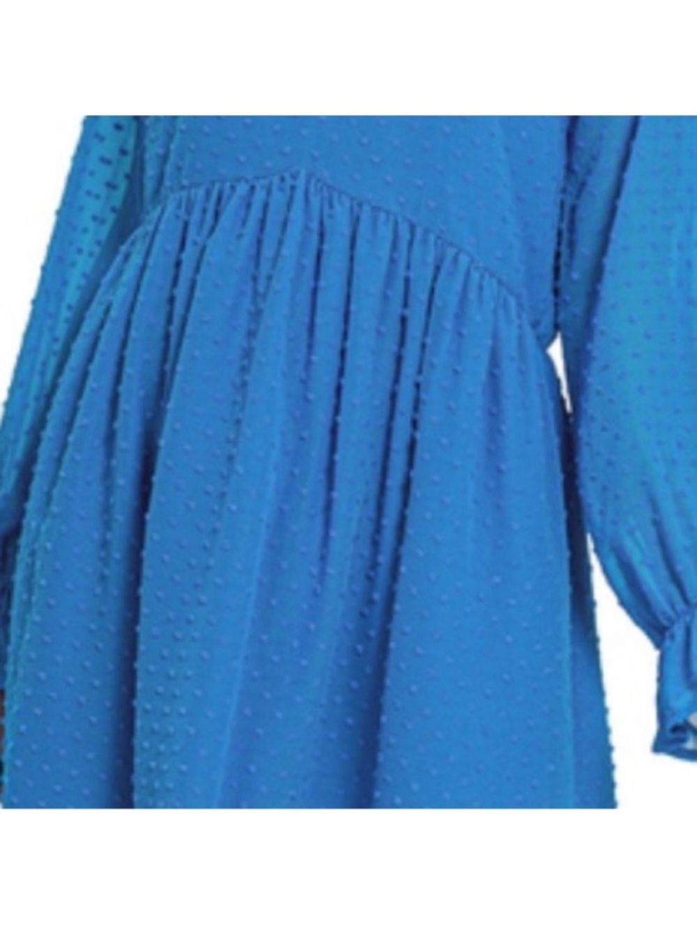 Zenana Outfitters Ocean Blue V-Neck Long-Sleeve Babydoll Dress - Picture 2 of 3